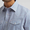 Wrangler Mens 20X® Competition Advanced Comfort Western Snap Shirt Blue Stops - 112374290