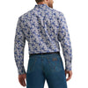 Wrangler Mens 20X® Competition Advanced Western Shirt Atlantic Paisley - 112367936