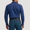 Wrangler Mens 20X® Competition Advanced Western Shirt Dark Blue Ditsy - 112367864