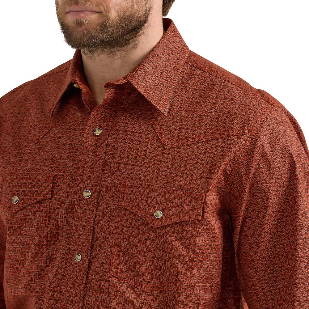 Wrangler Mens 20X Competition Orange Shirt