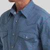 Wrangler Mens 20X® Competition Western Shirt Navy Daisy - 112374291