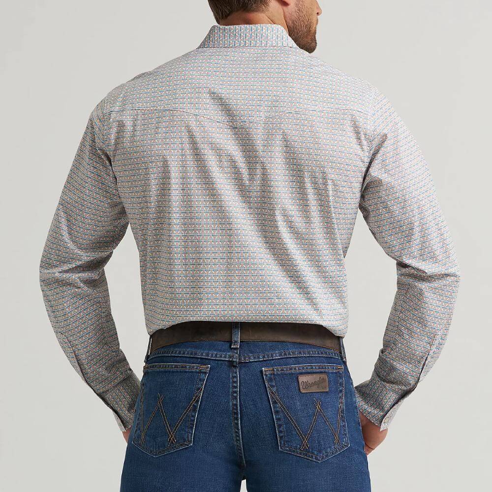 Wrangler Mens 20X® Competition Western Shirt Rustic Brown T - 112367939