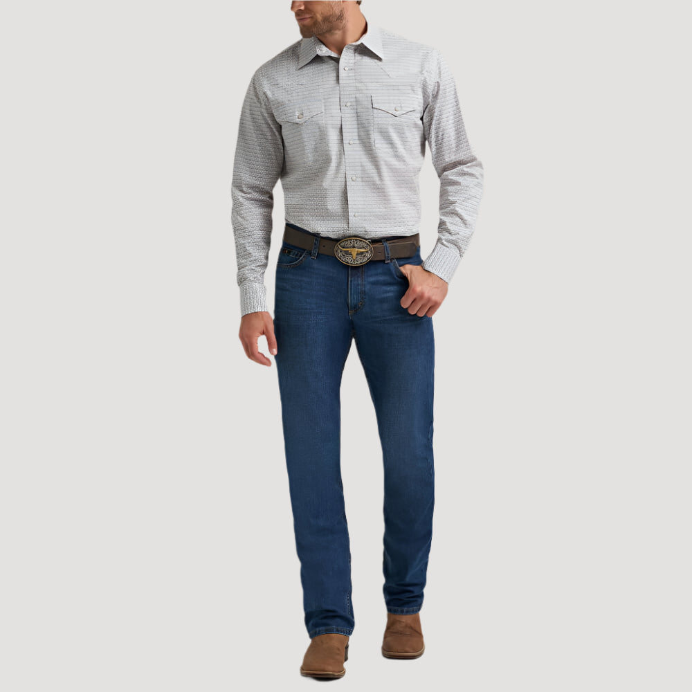 Wrangler Mens 20X® Competition Western Shirt Rustic Brown T - 112367939