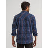 Wrangler Mens All Terrain Gear Flannel Shirt Jacket Indigo - 112382467