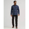 Wrangler Mens All Terrain Gear Flannel Shirt Jacket Indigo - 112382467