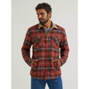 Wrangler Mens All Terrain Gear Lined Flannel Shirt Jacket Red - 112382478