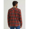 Wrangler Mens All Terrain Gear Lined Flannel Shirt Jacket Red - 112382478