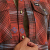 Wrangler Mens All Terrain Gear Lined Flannel Shirt Jacket Red - 112382478