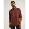 Wrangler Mens All Terrain Gear Live-In Print Shirt Sepia - 112382422