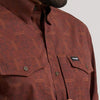 Wrangler Mens All Terrain Gear Live-In Print Shirt Sepia - 112382422