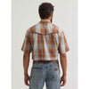 Wrangler Mens All Terrain Gear Performance Plaid Snap Shirt Sepia Ombre - 112382382