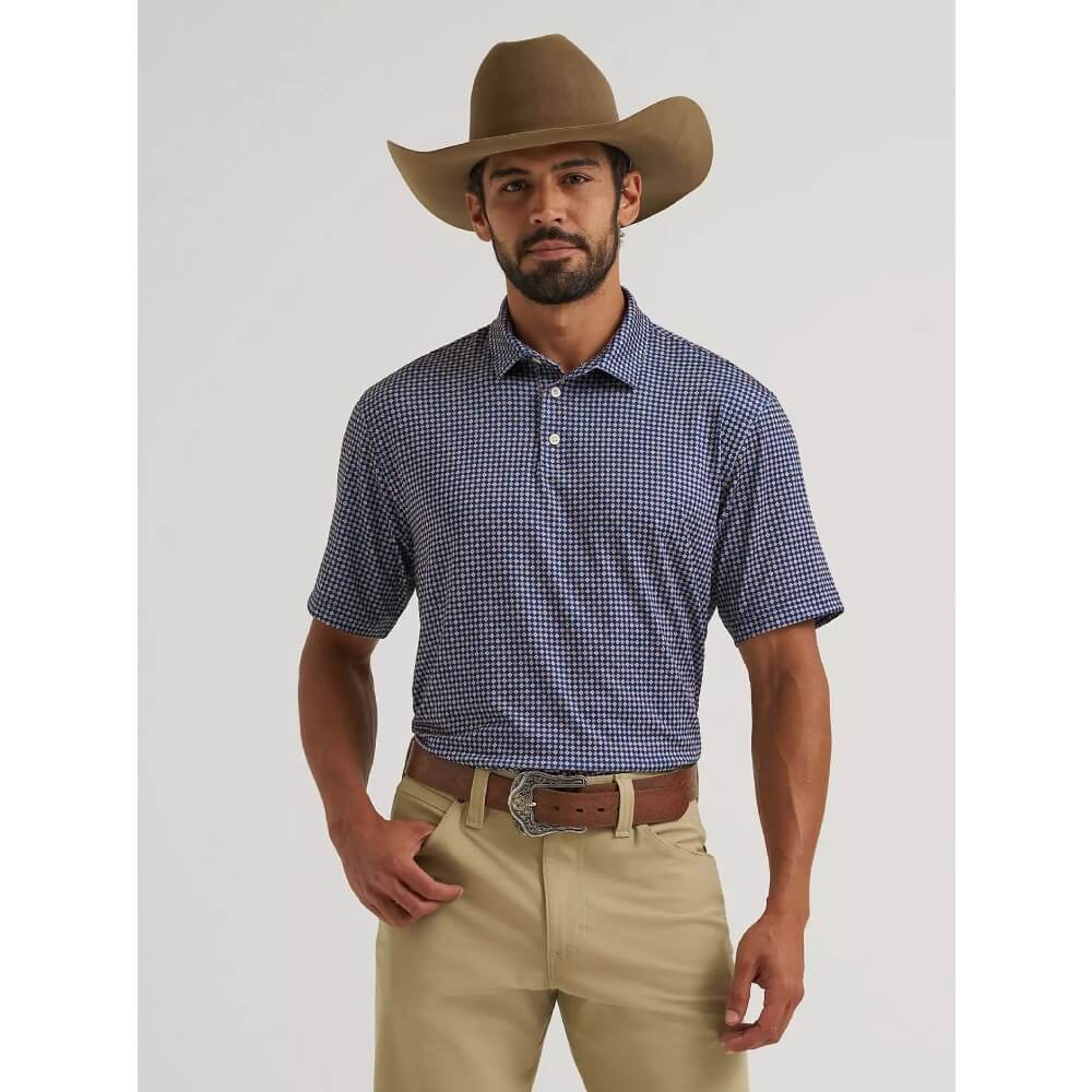 Wrangler 112382488 Men's Performance Polo Blue (XL)