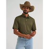 Wrangler Mens All Terrain Gear Performance Polo Shirt Olive Night - 112382472
