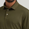Wrangler Mens All Terrain Gear Performance Polo Shirt Olive Night - 112382472