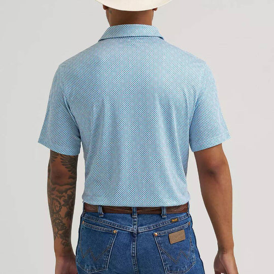 top gear polo Wrangler Mens All Terrain Gear Polo Shirt Vallarta Blue