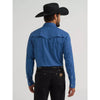 Wrangler Mens All Terrain Gear Technical Snap Shirt Navy - 112382501