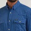 Wrangler Mens All Terrain Gear Technical Snap Shirt Navy - 112382501