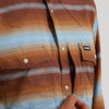 Wrangler Mens All Terrain Gear Technical Snap Shirt Sepia Stripe - 112383038