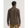 Wrangler Mens All Terrain Gear Technical Snap Shirt Turkish Coffee - 112382502