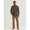 Wrangler Mens All Terrain Gear Technical Snap Shirt Turkish Coffee - 112382502
