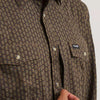Wrangler Mens All Terrain Gear Technical Snap Shirt Turkish Coffee - 112382502