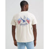 Wrangler Mens American Flag Pole Back Graphic T-Shirt Antique White - 112375805
