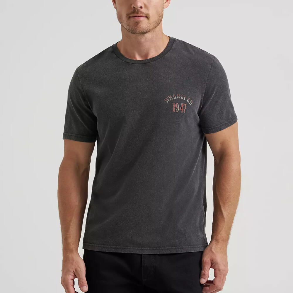 Wrangler Mens Americana Legend T-Shirt Washed Black - 112375726