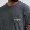 Wrangler Mens Back Graphic Pocket T-Shirt Charcoal - 112368653