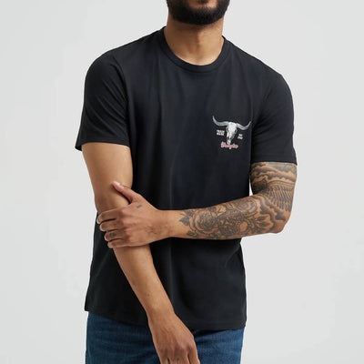 Wrangler Mens Back Graphic T-Shirt American Original Black - 112368628