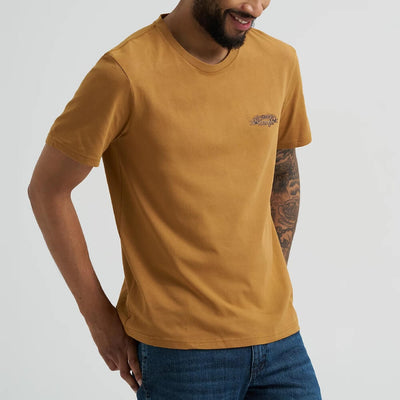 Wrangler Mens Bucking Cowboy T-Shirt Tobacco Brown - 112368739