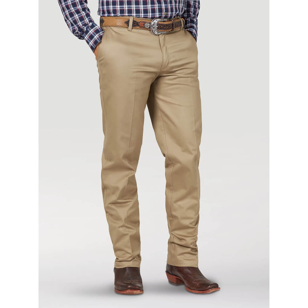 Wrangler Mens Relaxed Fit Pants In Khaki