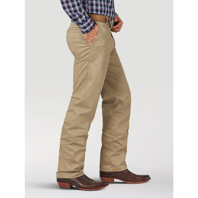 Wrangler Mens Casuals Flat Front Relaxed Fit Pants In Khaki - 1000096KH