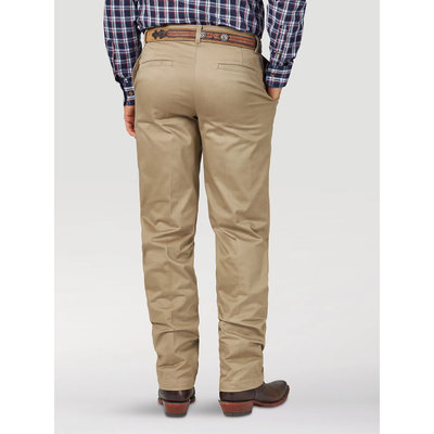 Wrangler Mens Casuals Flat Front Relaxed Fit Pants In Khaki - 1000096KH