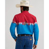 Wrangler Mens Checotah® Western Horizontal Print Shirt Dip Dye - 112379226