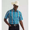Wrangler Mens Checotah® Western Shirt Dialed Up Blue - 112379227