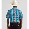 Wrangler Mens Checotah® Western Shirt Dialed Up Blue - 112379227
