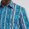 Wrangler Mens Checotah® Western Shirt Dialed Up Blue - 112379227