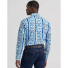 Wrangler Mens Checotah® Western Snap Printed Shirt Icy - 112379225