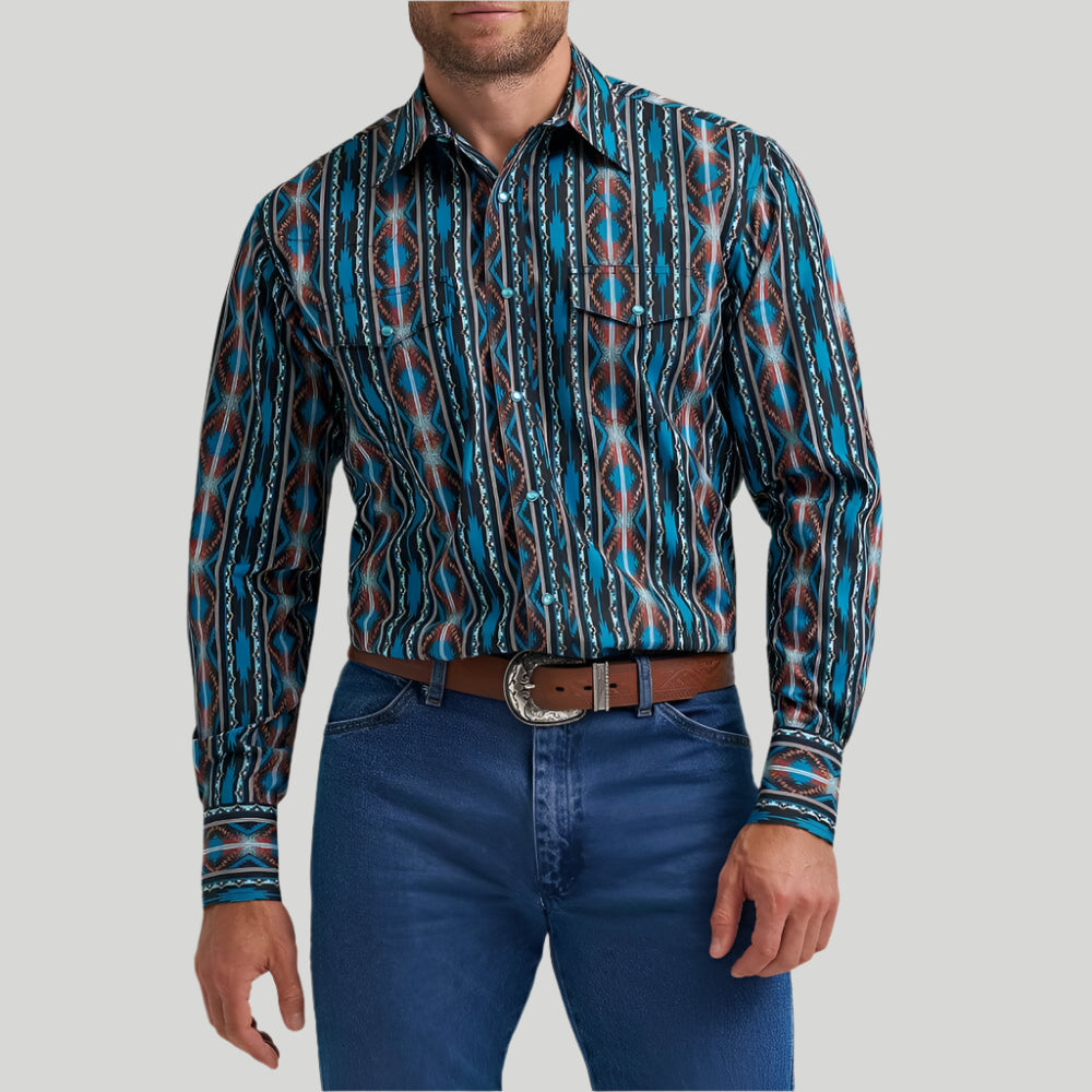 Wrangler Mens Checotah® Western Snap Shirt