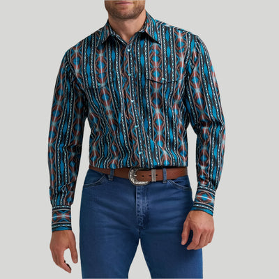 Wrangler Mens Checotah® Western Snap Shirt
