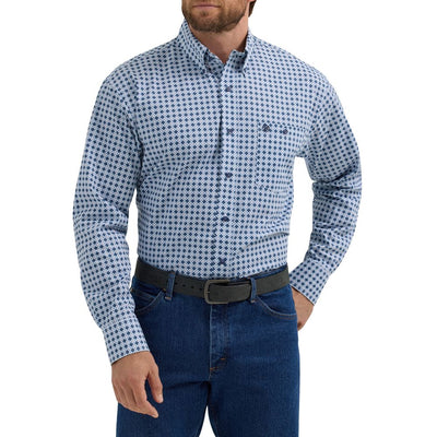 Wrangler Mens Classic Blue Shirt
