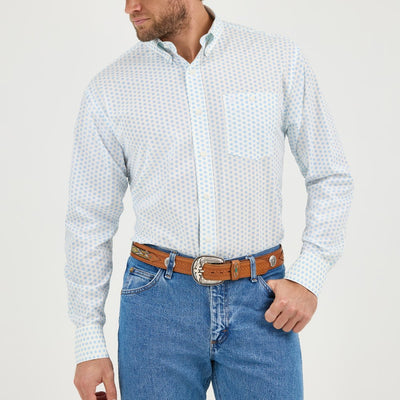 Wrangler Mens Classic Blue Shirt