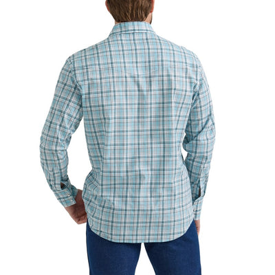 Wrangler Mens Classic Fit Blue Shirt