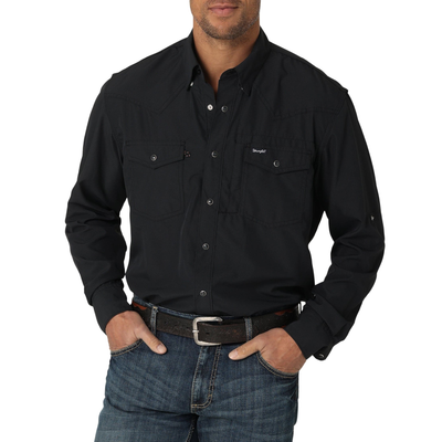 Wrangler Mens Classic Fit Performance Long Sleeve Shirt