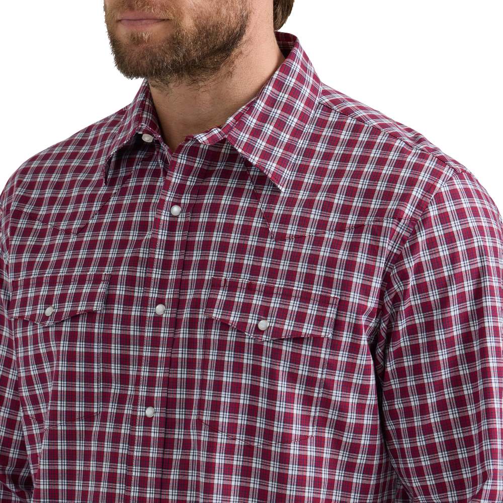 Wrangler Mens Classic Fit Red Shirt