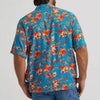 Wrangler Mens Coconut Cowboy Camp Shirt Blue Tropics - 112374839
