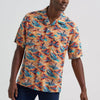 Wrangler Mens Coconut Cowboy Camp Shirt Orange - 112378980