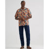 Wrangler Mens Coconut Cowboy Camp Shirt Orange - 112378980