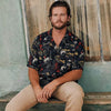 Wrangler Mens Coconut Cowboy Camp Snap Shirt Black Stallion - 112374840