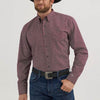 Wrangler Mens Cody Johnson Burgundy Diamond Shirt